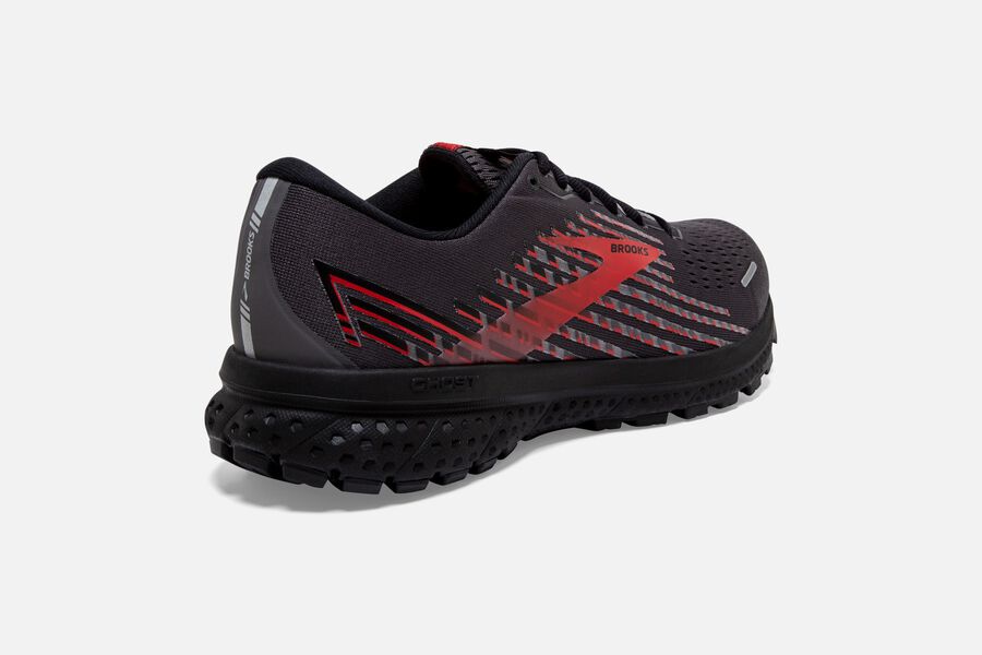 Brooks Ghost 13 GTX Road Running Shoes Mens Black/Red 082471-ZKE